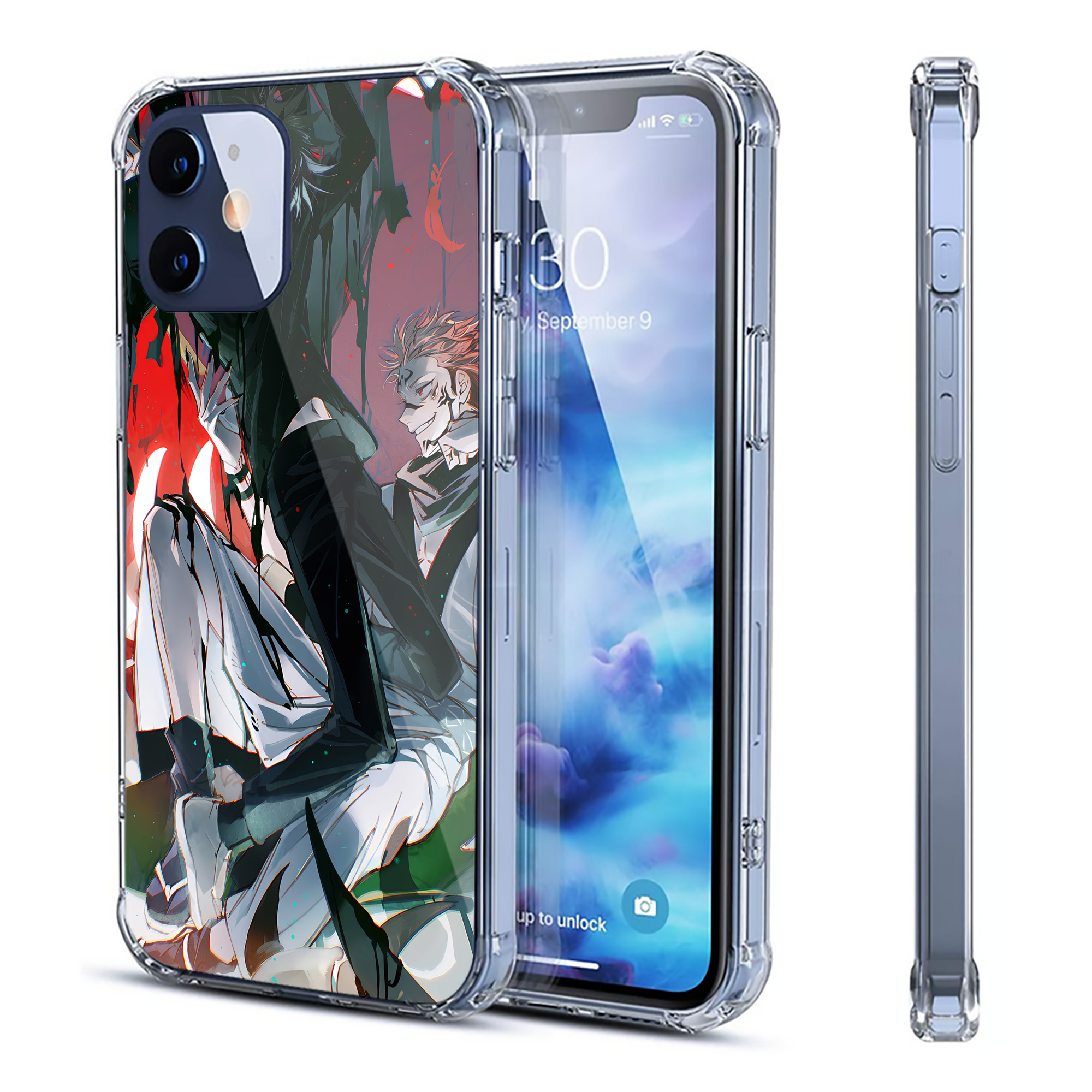 （画像用） 呪術廻戦 Jujutsu Kaisen 【iPhone 12シリーズ対応】透明スマホケース（クリアソフトケース）